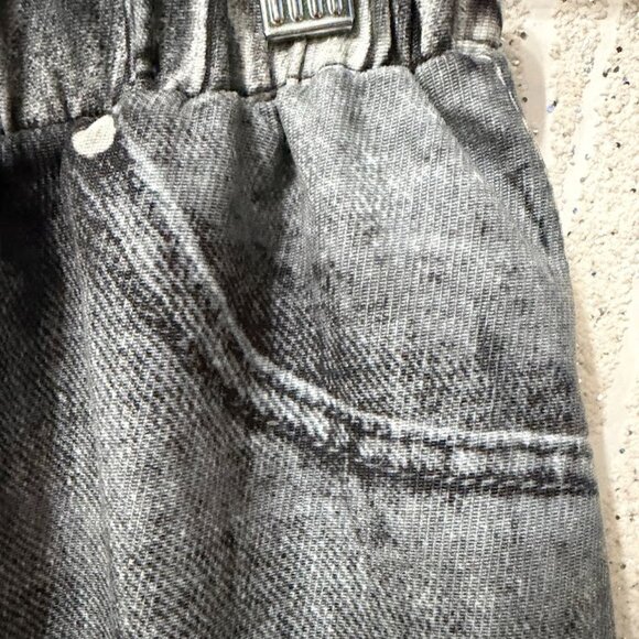 Gray Wide Leg Jeans Y2K Graphic Denim Pants High Waist Baggy Streetwear Cartoon - Picture 6 of 9